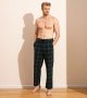 Men's Pajama Pants 100% Cotton Flannel Plaid Lounge Soft Warm PJ Bottoms Drawstring and Pockets