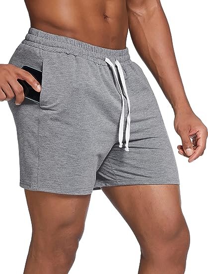 Mens 5.5 Inch Lounge Pajama Shorts Quick Dry Cotton Sleep Shorts